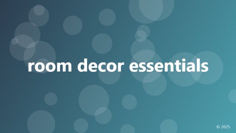 room decor essentials