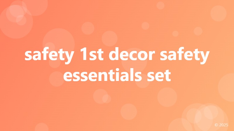 safety 1st decor safety essentials set