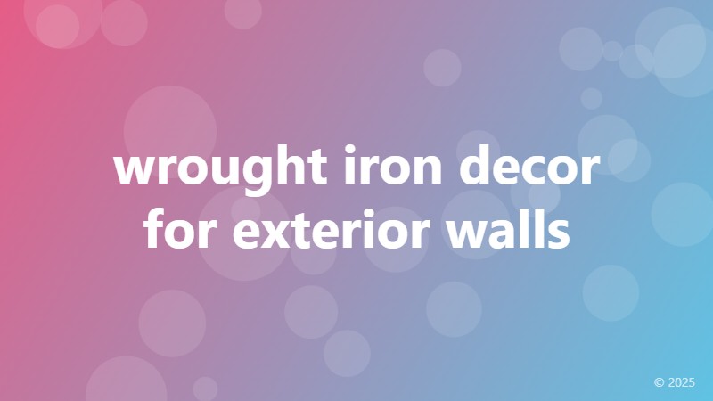wrought iron decor for exterior walls