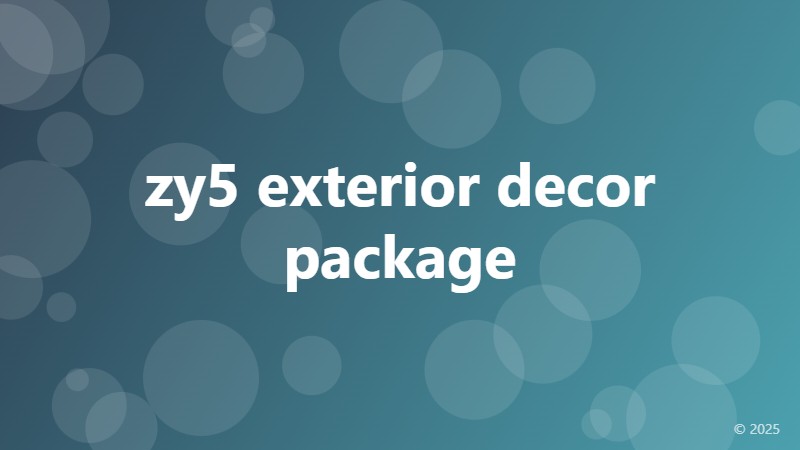 zy5 exterior decor package
